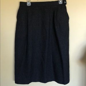 EUC TanJay Grey Wool Lined Skirt Sz. 16